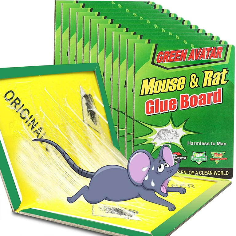 Ezoon 12 Pack Large Mouse Glue Traps with Enhanced Stickiness, Rat