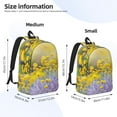 thumbnail image 2 of Yiaed Flowers And Butterflies Print Print Laptop Backpack Travel Canvas Backpack Vintage Aesthetic Backpack for School Knapsack Backpack Backpack for School-Medium, 2 of 5