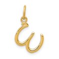 thumbnail image 1 of Diamond2Deal 14K Yellow Gold Letter W Initial Charm Pendant for Women, 1 of 6