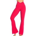 thumbnail image 3 of Flare Leggings, Crossover Yoga Pants with Tummy Control, High-Waisted and Wide Leg, 3 of 11