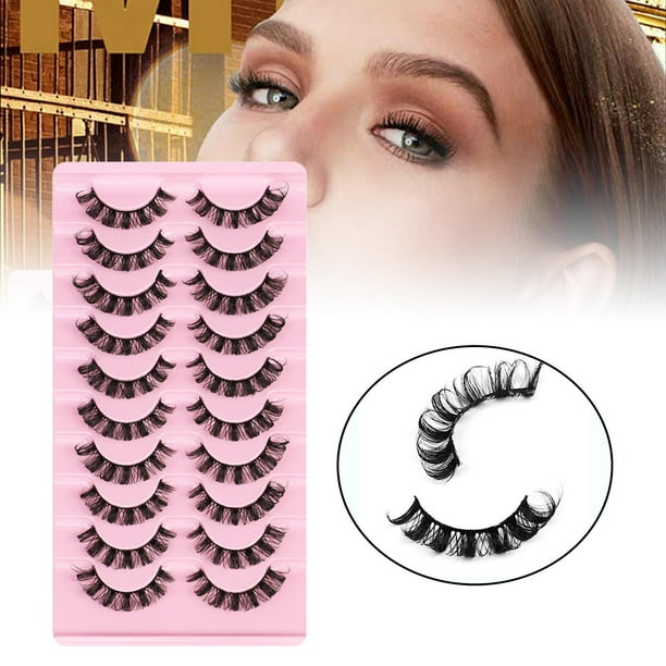 10 pares de ñas rusas Latigazos hecho a mano Durable Colcomx Kits de pestañas postizas