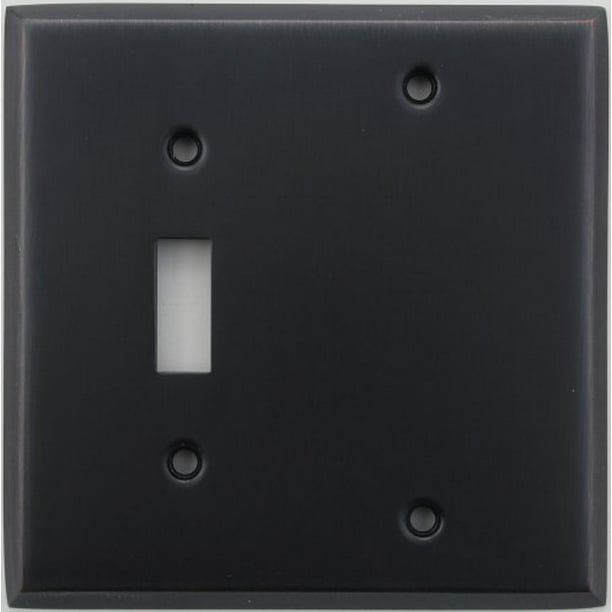 Classic Accents Stamped Steel Oil Rubbed Bronze Two Gang Wall Plate