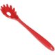 thumbnail image 1 of Tenedor para pasta de silicona (11.2"), resistente a altas temperaturas hasta 480 °F, cuchara para pasta de grado alimenticio, sin BPA, colador para espagueti y cuchara para servir (rojo cereza). Afortunado Sencillez, 1 of 5