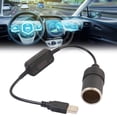 thumbnail image 1 of Usb 5V to 12V Black USB to Car Lighter Socket Female Converter Power Adapter, 1 of 7