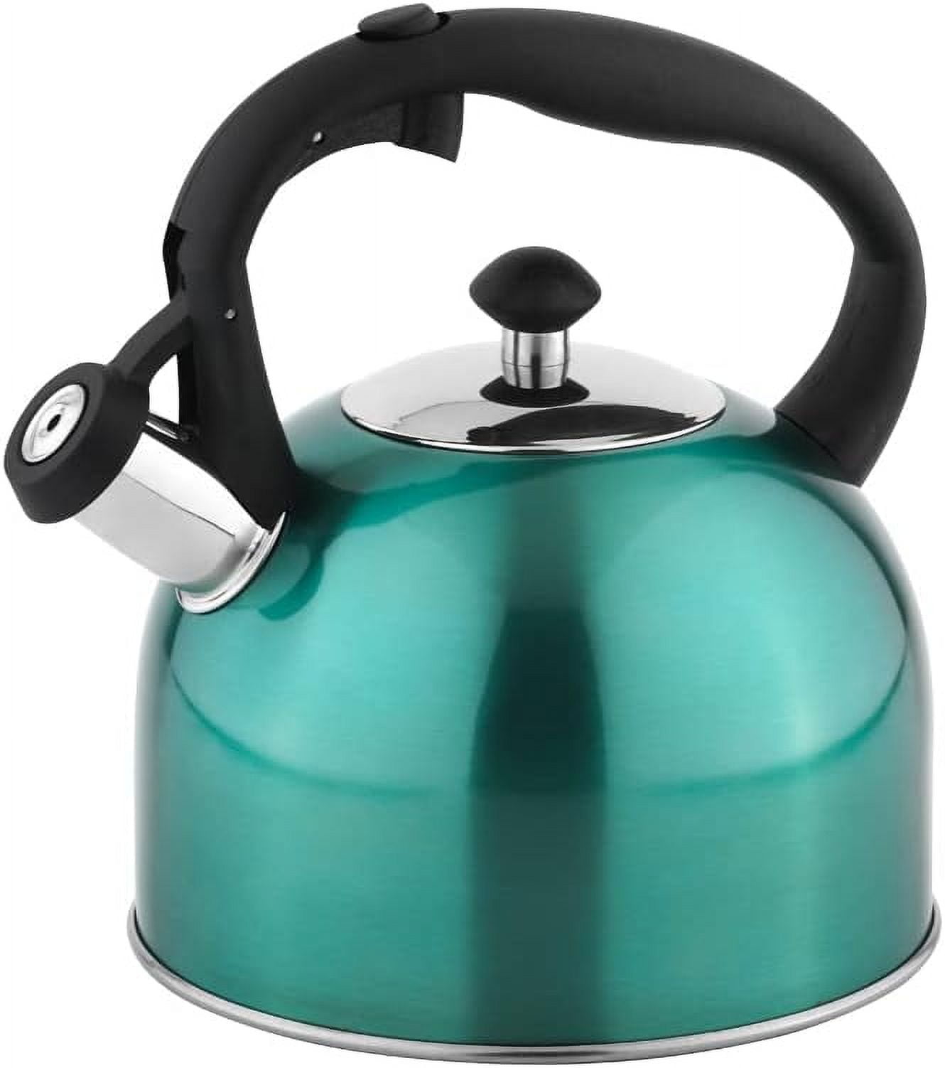 Copco 2.5-quart Stainless Steel Tea Kettle, Rainbow Titanium