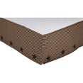 thumbnail image 2 of VHC Brands Check Star Cotton Primitive Split Corners Appliqued Queen Bed Skirt, Raven Black, 2 of 4