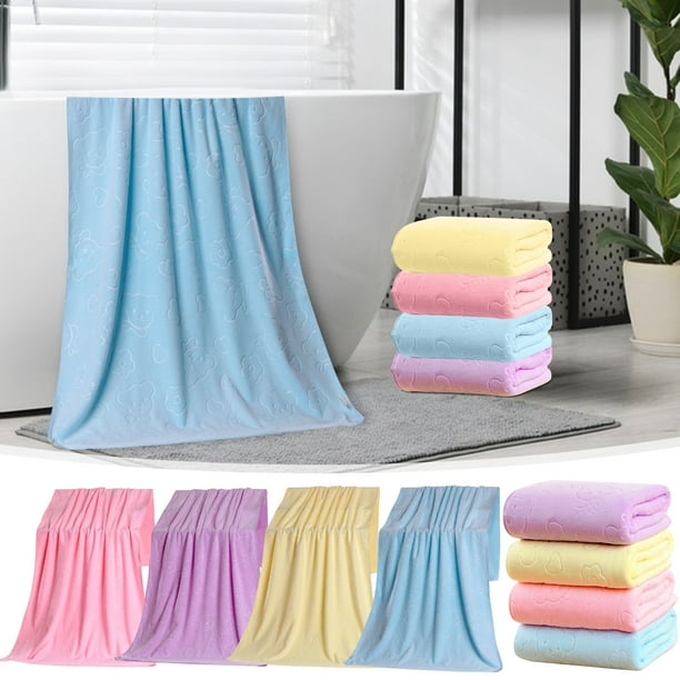 Xihbxyly Toalla con Estampado de Oso, Fibra Fina y Suave, Gran Absorción de Agua, Cómoda Toalla de Playa, Multiusos, Protección Solar, Colores Vibrantes, 70 X 140 Cm