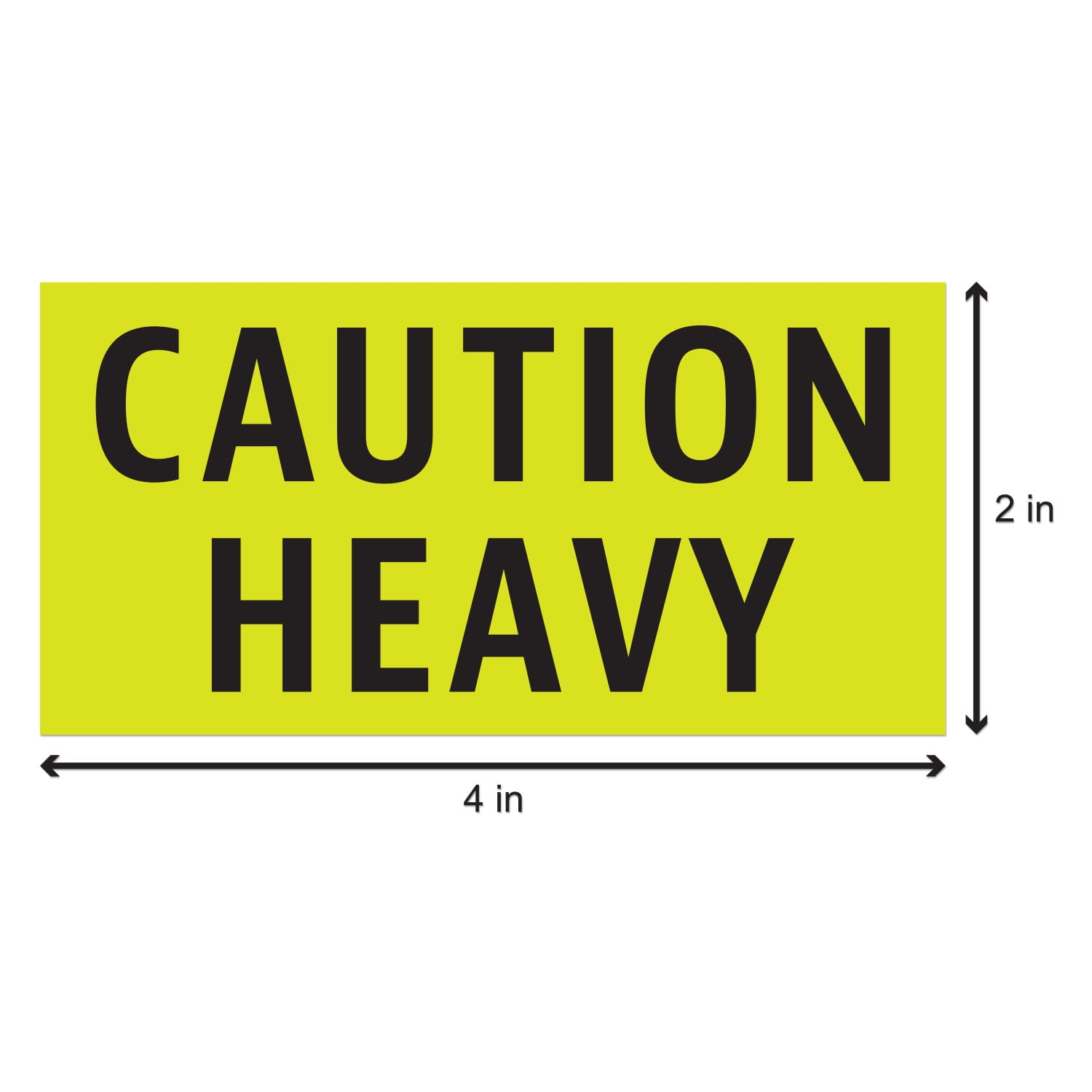 2 Rolls Caution Heavy Package Printed Parcel Self Adhesive Labels 1000 per roll