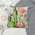 thumbnail image 2 of Nawypu Green Plants Succulents Cactus Prickly Pear Square Throw Waist Pillow Case Decorative Cushion Cover Pillowcase Sofa, 2 of 5