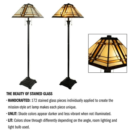 Style Floor Lamp Mission Design Art Glass Lighting By Lavish Home Com Style Floor Lamp Mission, Mission Lamp Shade Plans