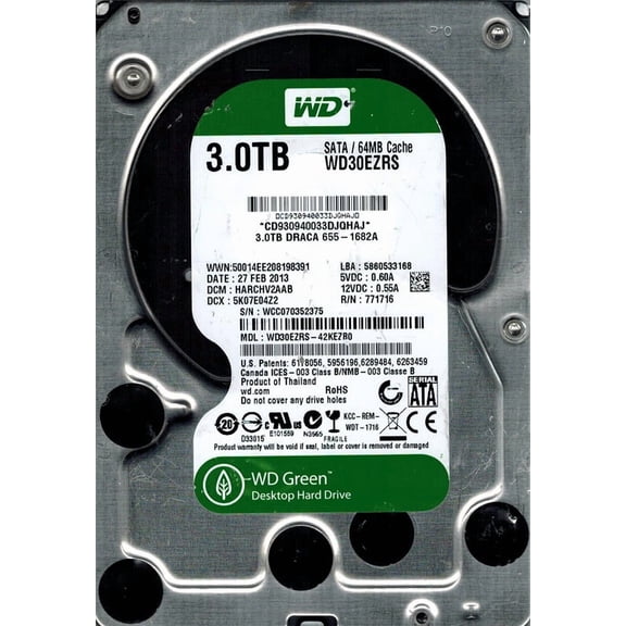 Western Digital WD30EZRS-42KEZB0 3TB DCM: HARCHV2AAB