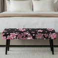 thumbnail image 3 of Jiueut Cherry Blossom Print Dining Bench Cover, Anti Dust Bench Seat Protector Cover with Elastic Band Machine Washable Rectangle Seat Cushion Long Chair Seat Cover for Home Hotel, 3 of 7