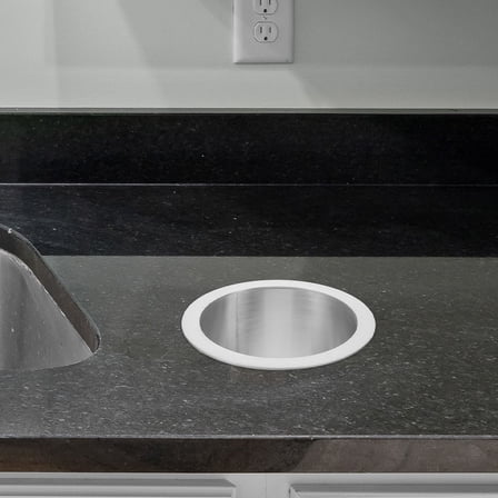 BESTOYARD Stainless Steel Trash Grommet Round Design Easy to Clean for Homeowners 1Set