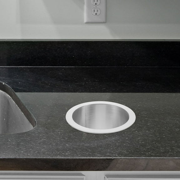 BESTOYARD Stainless Steel Trash Grommet Round Design Easy to Clean for Homeowners 1Set