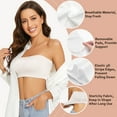 thumbnail image 3 of Strapless Bras for Women No Underwire Full Coverage Wireless Push Up Bandeau Tube Top pads Bralette-2 Pack, 3 of 7