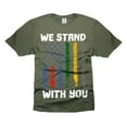 thumbnail image 4 of We Stand With You Shirt First Responders Flag Shirt Patriotic Gifts Firefighter Police Military Tee (Large Navy Blue), 4 of 6