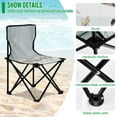 thumbnail image 4 of 600D Oxford Camping Chair Portable Foldable Chair Supports 220 lbs for Picnic, Fishing, Backpacking Winter Wonderland with Small Town, 4 of 8