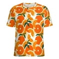 thumbnail image 5 of Orange Slice Pattern Women's T-Shirt Short Sleeve T Shirts Tops Tee Ladies Loose T, 5 of 6