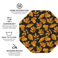 thumbnail image 3 of Zufioo fall leaf Print Leather Coaster Set, Decorative PVC Coasters 4-pack - Scald and Stain-resistant, Suitable for Home, Cafes, Restaurants-Octagon, 3 of 6