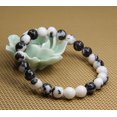 thumbnail image 3 of Natural Zebra Jasper Gemstone 8mm Round Beads Stretch Bracelet 7" Unisex, 3 of 5