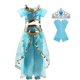 thumbnail image 1 of Disfraz de Jasmine para niña, vestido de princesa árabe, fiesta de cumpleaños, Navidad, ropa de Cosplay para bebé, 3-10 años Fivean unisex, 1 of 2