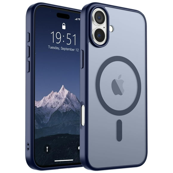Funda magnética SUPFINE para iPhone 16, color azul marino