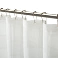 thumbnail image 4 of Dainty Home Megan 3D Linen Textured Linen Look Chenille Striped Designed Fabric Shower Curtain 70W x 72L in White, 4 of 8