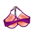 thumbnail image 3 of Victoria's Secret Women's Shine Strap Full Coverage Push-Up Bikini Swim Top Fuchsia Bellflower 34DD NWT, 3 of 3