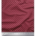 thumbnail image 1 of Soimoi Tissu Popeline de Coton Rouge Tissu à Imprimé Géométrique Carré au Mètre 56 Pouces de Large, 1 of 3