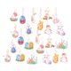 thumbnail image 3 of 24 Uds. Decoraciones de remolinos colgantes de Pascua, adorno de decoración de primavera para techo y ventanas, accesorios bonitos multifuncionales, 3 of 8