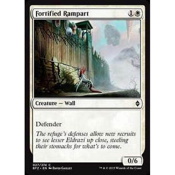 MtG Battle for Zendikar Common Fortified Rampart (Foil) #27
