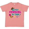 thumbnail image 3 of Inktastic Cutest Cowgirl in Town with Cowgirl Hat and Boots Girls Toddler T-Shirt, 3 of 5