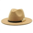 thumbnail image 6 of YooGuoGuo Ladies Wool Fedora Warm Jazz Hat Chapeau Femme Feutre Panaman Cap Felt Women Fedora Hats with Pearls Belt Vintage Trilby Caps, 6 of 6