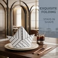 thumbnail image 3 of Set of 6 Cloth Napkins - Cotton, Washable, Reusable for Dining Table, Restaurant, Weddings, Events, Parties Thick stripes 28x20inch, 3 of 6