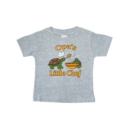 

Inktastic Opa s Little Chef with Cute Turtles Gift Baby Boy or Baby Girl T-Shirt