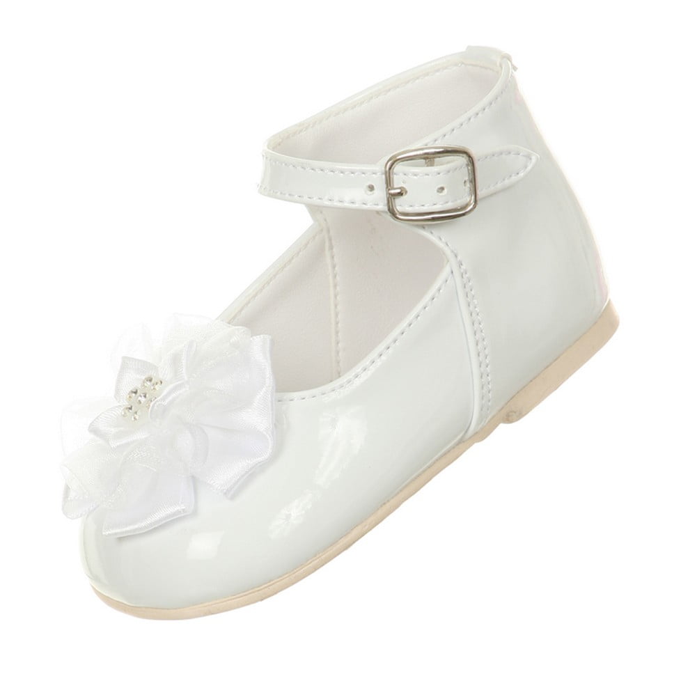 baby girl white patent shoes