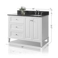 thumbnail image 3 of Ancerre Designs Hannah Right Basin Wood Bathroom Vanity Set in White, 3 of 12