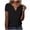 Black, variant on Womens Summer Tops Stylish Solid Color-neck Casual Short Sleeve Top Short Sleeve-neck Top/Shirt