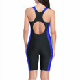 thumbnail image 5 of Women One Piece Printed Swimsuit Sports Racerback Athletic Training Swimwear Color Block, 5 of 7
