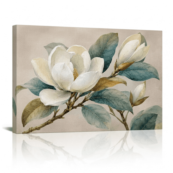 XaaKee Magnolia Pod Collection Art Prints Botanical Nature Cottage Canvas Wall Art Prints Inner Framed 18*12Inch