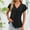 Womens Tops Plus Size-Black, variant on Homenesgenics Tops for Women Plus Size Casual Solid Color Fashion V-Neck Pullover Short Sleeve Tops Black L