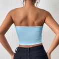 thumbnail image 4 of Womens Tank Tops- Tube Tops for Women Summer Crop Top Basic Casual Bandeau Going Out Strapless Short Shirt, 4 of 4