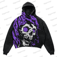 thumbnail image 5 of 2022 Nueva sudadera holgada con cremallera de moda para hombre, sudadera de gran tamaño Harajuku y2k, ropa de calle estampada para mujer, top negro de manga larga, 5 of 5