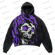 thumbnail image 5 of 2022 Nueva sudadera holgada con cremallera de moda para hombre, sudadera de gran tamaño Harajuku y2k, ropa de calle estampada para mujer, top negro de manga larga, 5 of 5