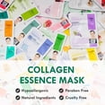 thumbnail image 2 of Mascarilla facial DERMAL B Collagen Essence Korean, paquete combinado de 16, 2 of 6