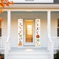 thumbnail image 7 of Thanksgiving Door Couplet Curtain Set, Pumpkin Maple Leaf Turkey Patterned Door Hanging, 2 Panel Harvest Festival Decor, Ornament for Front Door Home Thanksgiving, 7 of 7