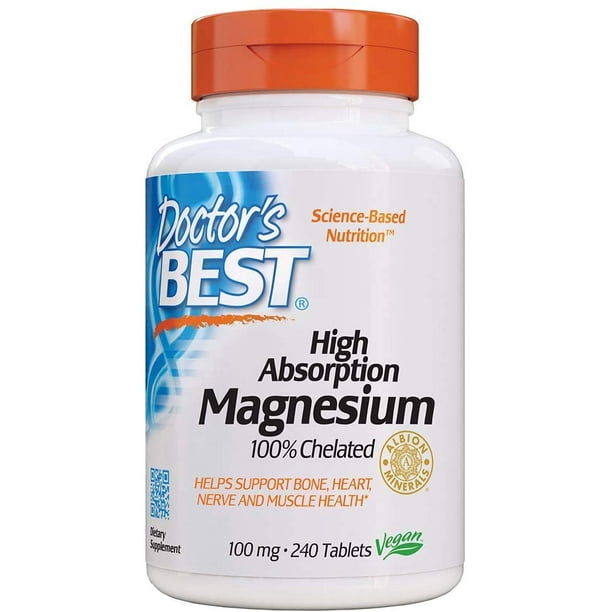 Doctor's Best High Absorption Magnesium Glycinate Lysinate, 100