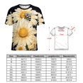 thumbnail image 2 of Bee And Flowers T-Shirt O Neck Retro Print Big Size T-Shirts Short Sleeve Tees Womens Pretty Design, 2 of 5