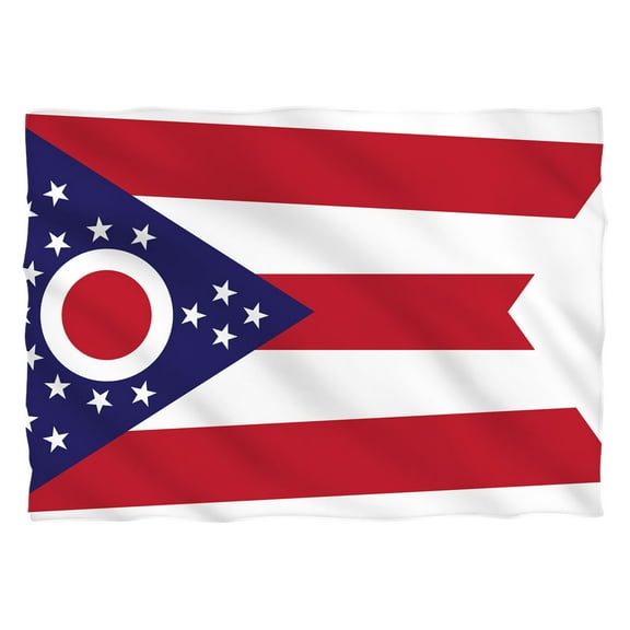 Ohio Flag (Front Back Print) Pillow Case