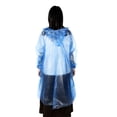 thumbnail image 5 of Uxcell Rain Ponchos, 4 Pack Disposable Rain Coat for Hiking Outdoor Activities, Pink, 5 of 6